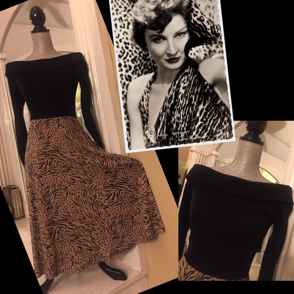 Vintage Dresses & Skirts - 1980s does 50s Vintage Pinup Girl Swing Dress S/M